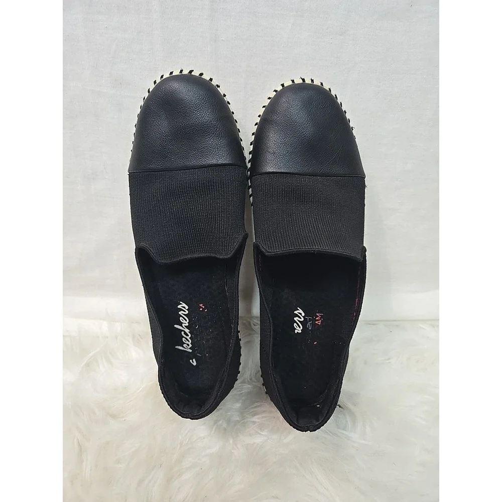 Skechers Stretch Fit‎ - Cora Women's Slip On Loafers Black US Size 8 Knit Pebble
